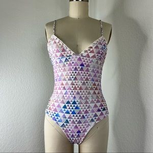 Mara Hoffman X Anthro Triangle Crochet Ombre Swimsuit